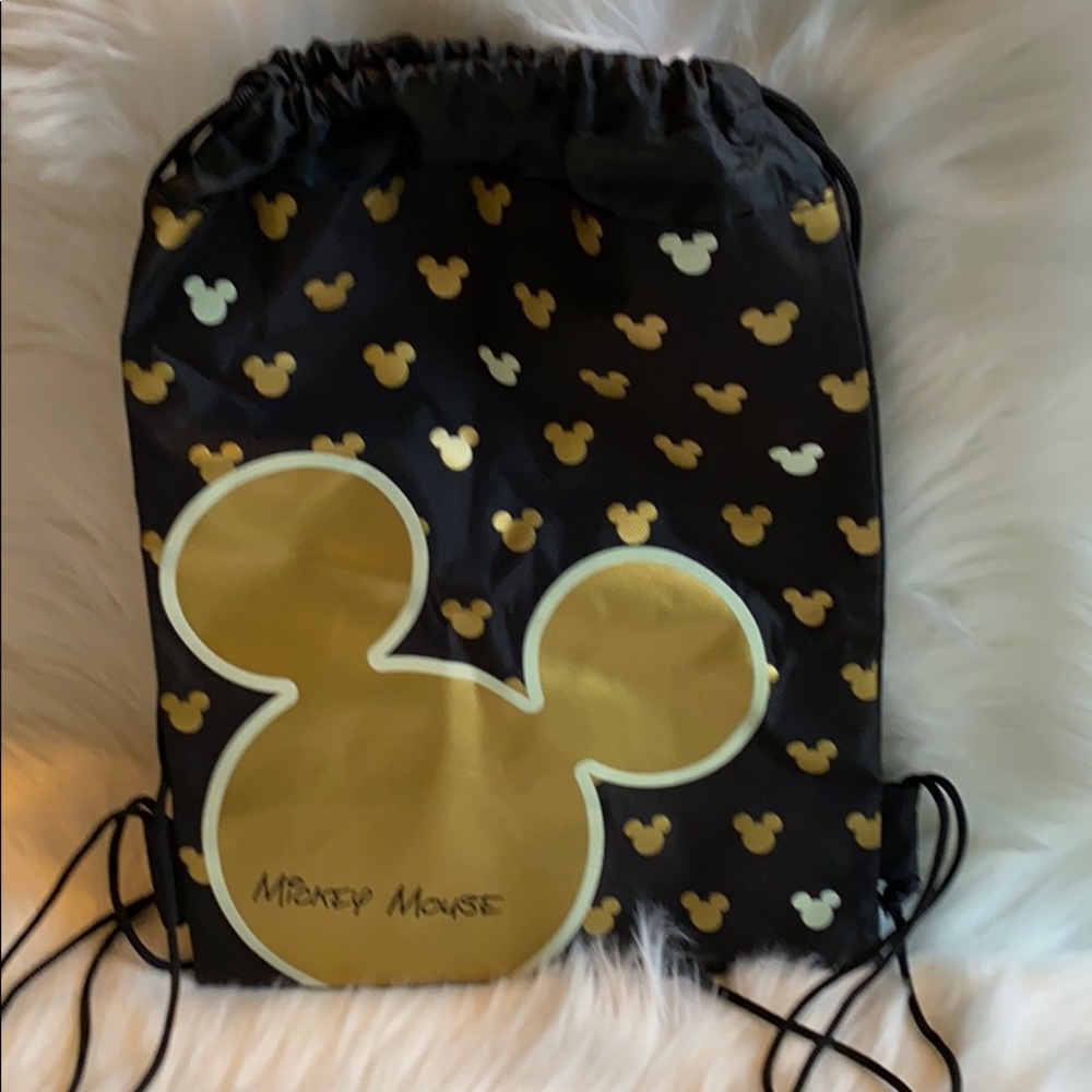 Mickey Mouse Disney Drawstring Backpack Tote Bag - image 4